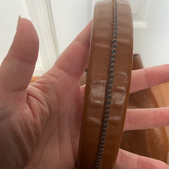 Project Bag Vince Camuto Brown Perforated, Draw-String Bucket Bag and Bag Charm - Picture 7 of 11